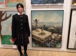 Ｄ２-１　上野　真希さんの油彩画「何ものも私の世界を変えられない」