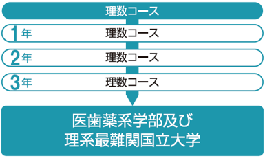 理数コース 進級イメージ